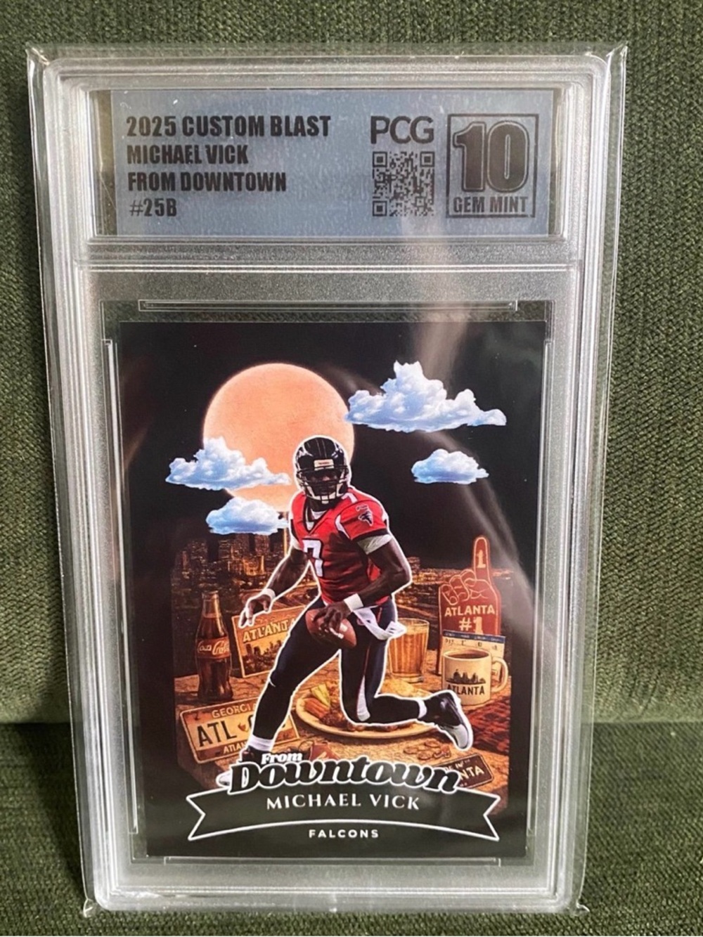 Custom Michael Vick Black Downtown PCG 10!! Falcons 25B